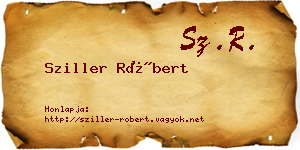 Sziller Róbert névjegykártya