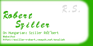 robert sziller business card